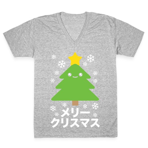 Kawaii Christmas V-Neck Tee Shirt