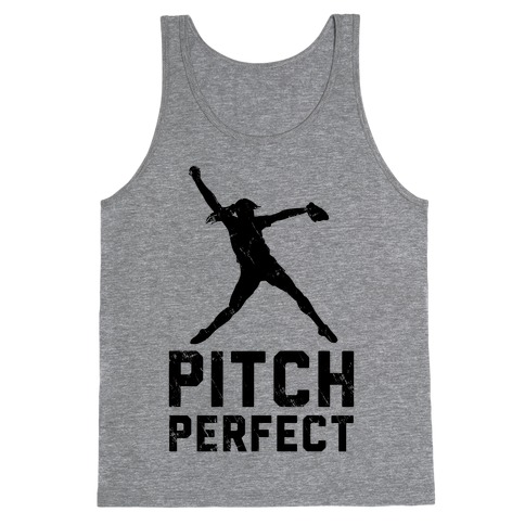 Softball Pitch Perfect (Baseball Tee) Tank Top