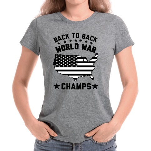 Mens T-Shirt  Back to Back World War Champions T Shirt