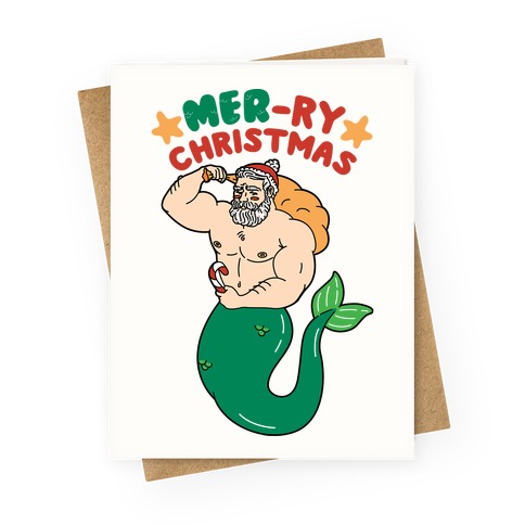 Mer-Ry Christmas Greeting Card
