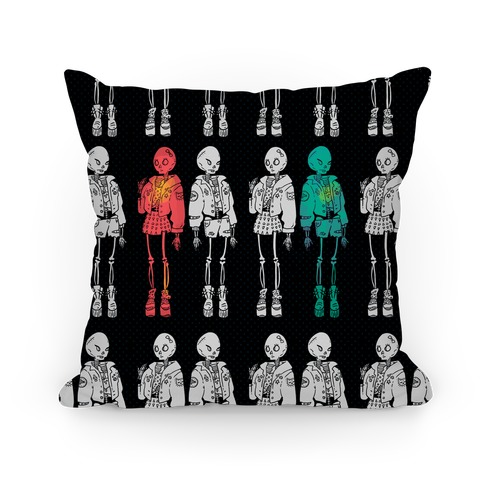 Skeleton Girls Pillow