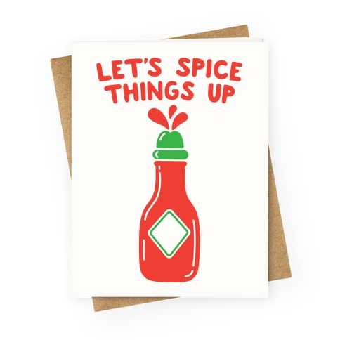 Let's Spice Things Up Hot Sauce Greeting Card