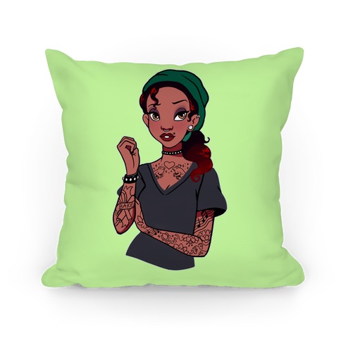 Punk Princess Tiana Parody Pillow