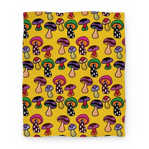 Funky Mushroom Pattern Blanket
