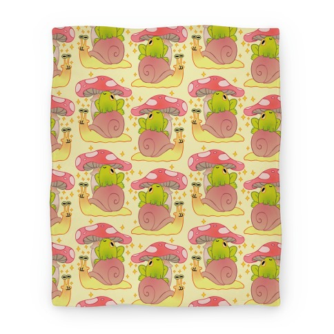 Cute Snail & Frog Blanket
