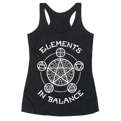 Witch's Elements In Balance Racerback Tank Top