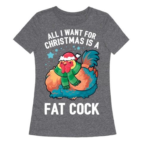 All I Want For Christmas Is A Fat Cock Womens T-Shirt