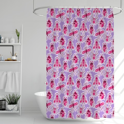 Lovebug Pattern Shower Curtain