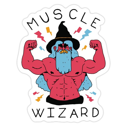 Muscle Wizard Die Cut Sticker