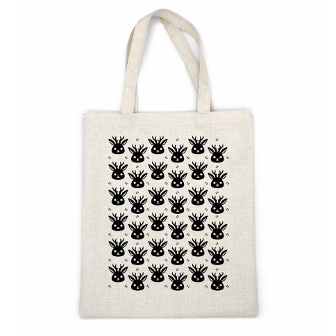 Cute Jackalope Black and White Pattern Casual Tote