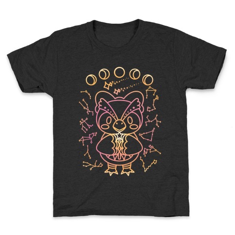 Celestial Astrology Owl Kids T-Shirt