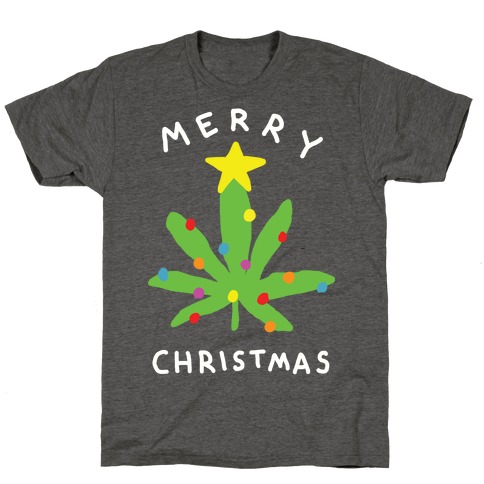 Merry Christmas Pot Leaf T-Shirt