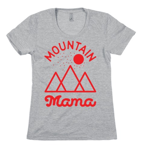 Mountain Mama Red Womens T-Shirt