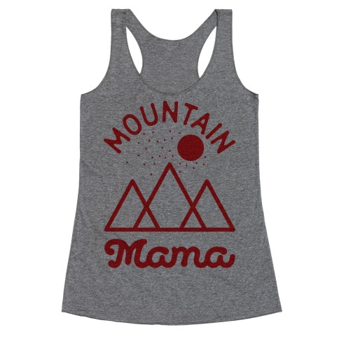 Mountain Mama Red Racerback Tank Top