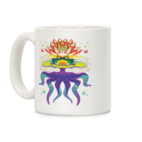 Psychedelic Lily Frog Coffee Mug