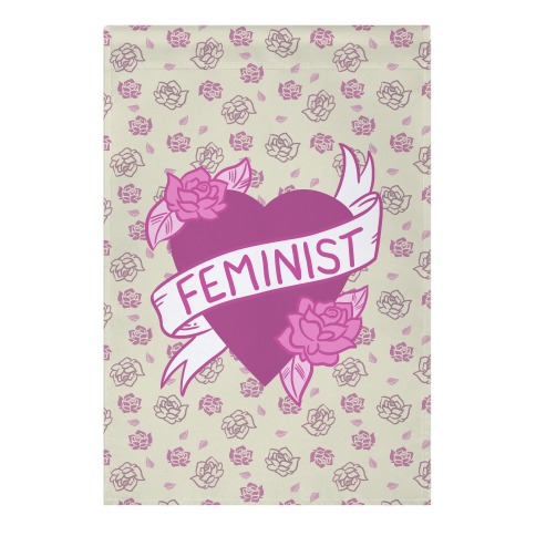 Feminist Heart Garden Flag