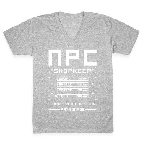 NPC ShopKeep V-Neck Tee Shirt
