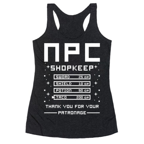 NPC ShopKeep Racerback Tank Top