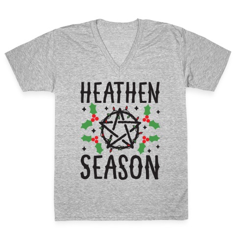 Heathen Season Christmas V-Neck Tee Shirt