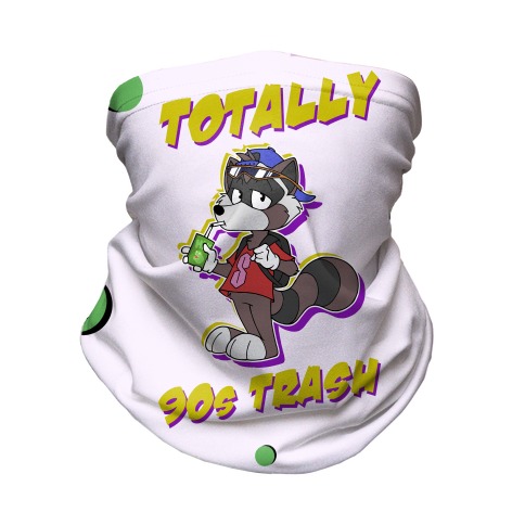 Totally 90's Trash Raccoon Neck Gaiter