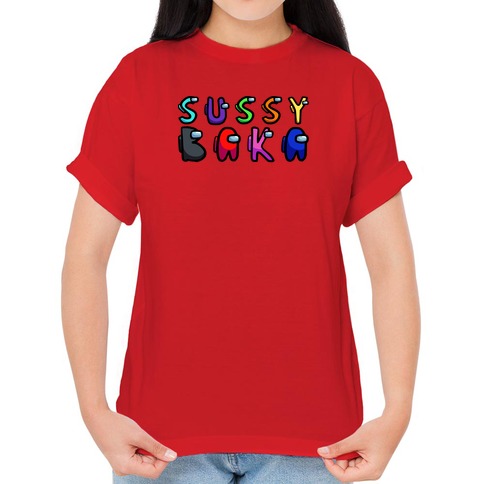  Funny Meme Sussy Baka T-Shirt : Clothing, Shoes & Jewelry