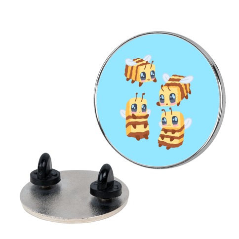 Cute Cubic Bee Pattern Pin