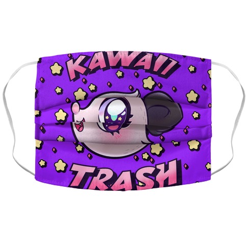Kawaii Trash Accordion Face Mask