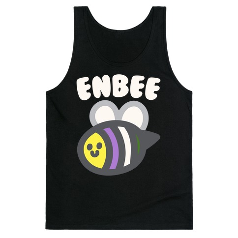 Enbee Enby Bee Gender Queer Pride White Print Tank Top