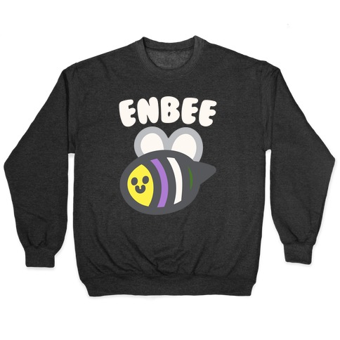 Enbee Enby Bee Gender Queer Pride White Print Pullover