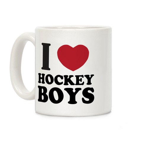 I Love Hockey Boys Coffee Mug