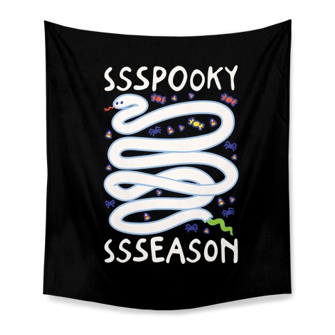 Ssspooky Ssseason Snake Tapestry