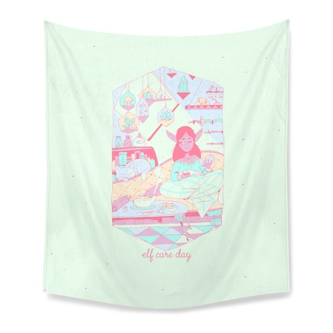 Elf Care Day Tapestry