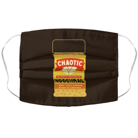 Chaotic Noochral (Chaotic Neutral Nutritional Yeast) Accordion Face Mask