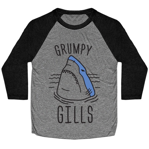 Grumpy Gills Shark Baseball Tee
