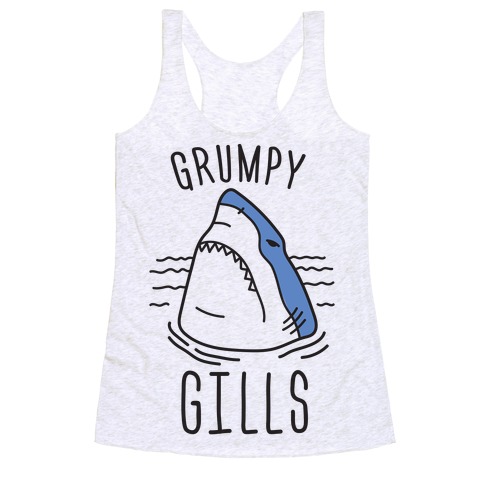 Grumpy Gills Shark Racerback Tank Top