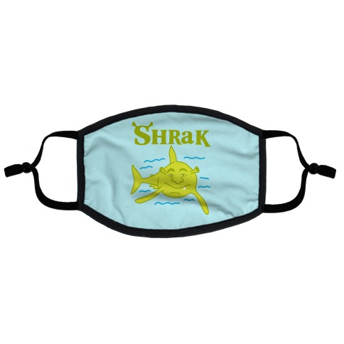 Shrak Shrek The Shark Flat Face Mask
