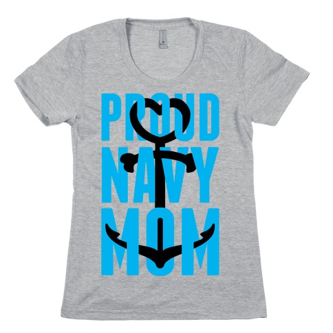 Proud Navy Mom Womens T-Shirt
