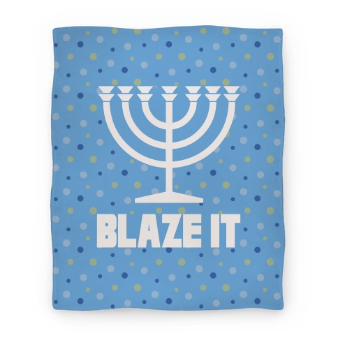 Blaze It Menorah Blanket