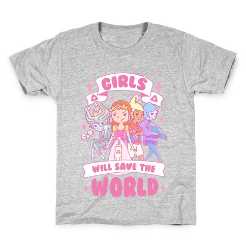 Zelda Girls Will Save The World Parody Kids T-Shirt