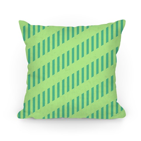 Lime Green Diagonal and Vertical Pillow