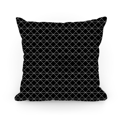 Black Grid Pattern Pillow