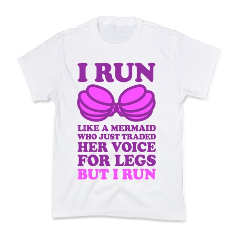 I Run Like A Mermaid Kids T-Shirt
