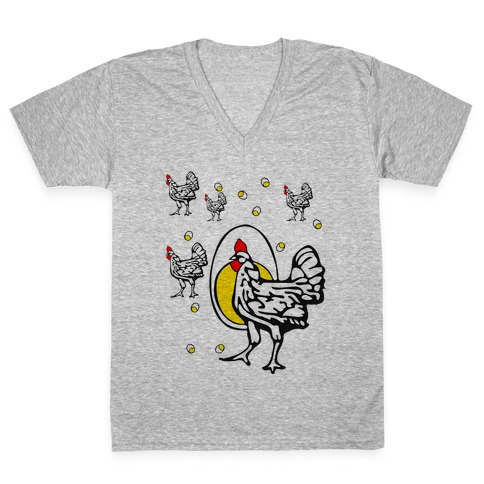 Roseanne's Chicken Shirt V-Neck Tee Shirt