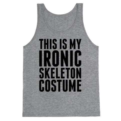 Ironic Skeleton Costume Tank Top