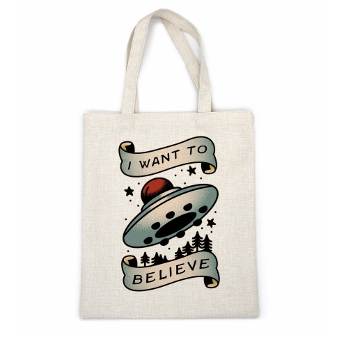 I Want to Believe (Old School Tattoo) Casual Tote