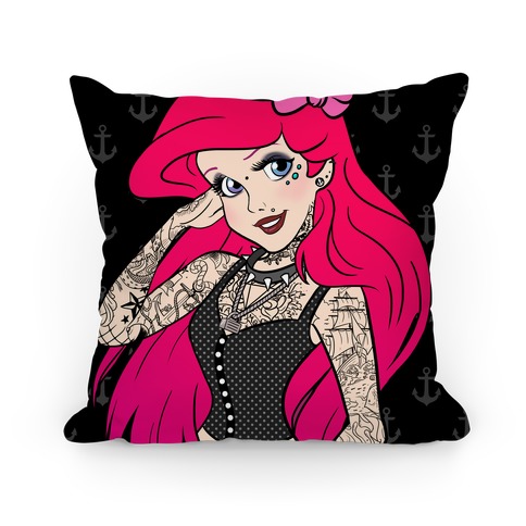 Punk Ariel Parody Pillow