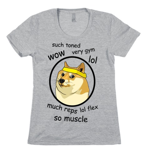 Fitness Doge Womens T-Shirt