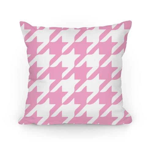 Pink Houndstooth Pillow