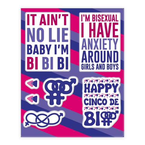 Bisexual Pride Stickers and Decal Sheet