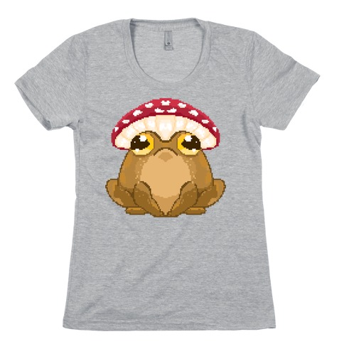 Pixelated Toad in Mushroom Hat Womens T-Shirt